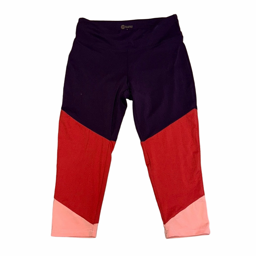 Balance Collection Purple and Orange Capris. Activewear Athletic
